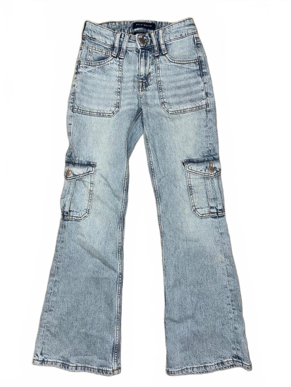Women’s Aeropostale mid rise flare utility jeans size 000S